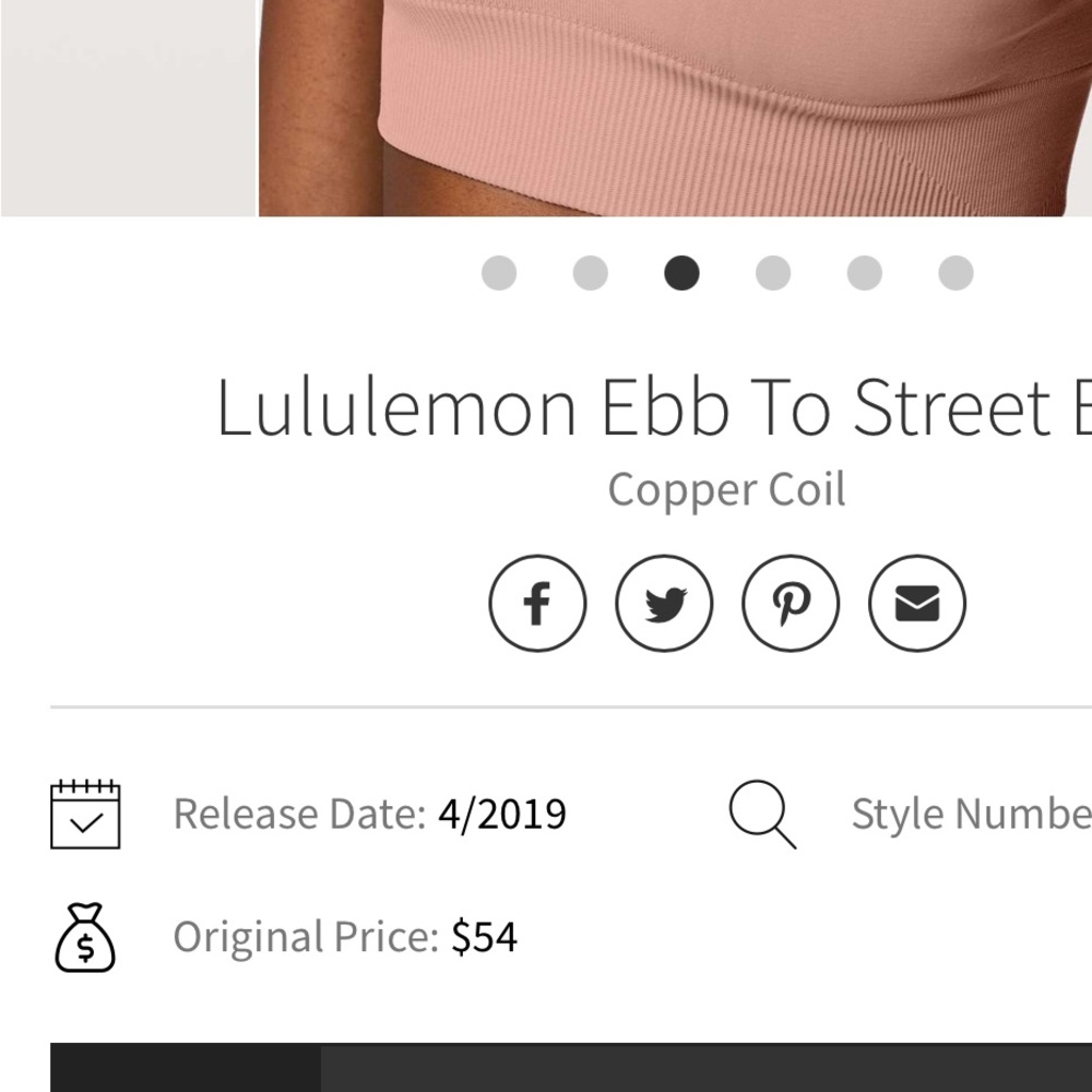 Lululemon ebb to street bra